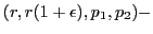 $ (r, r (1+\epsilon), p_1, p_2)-$